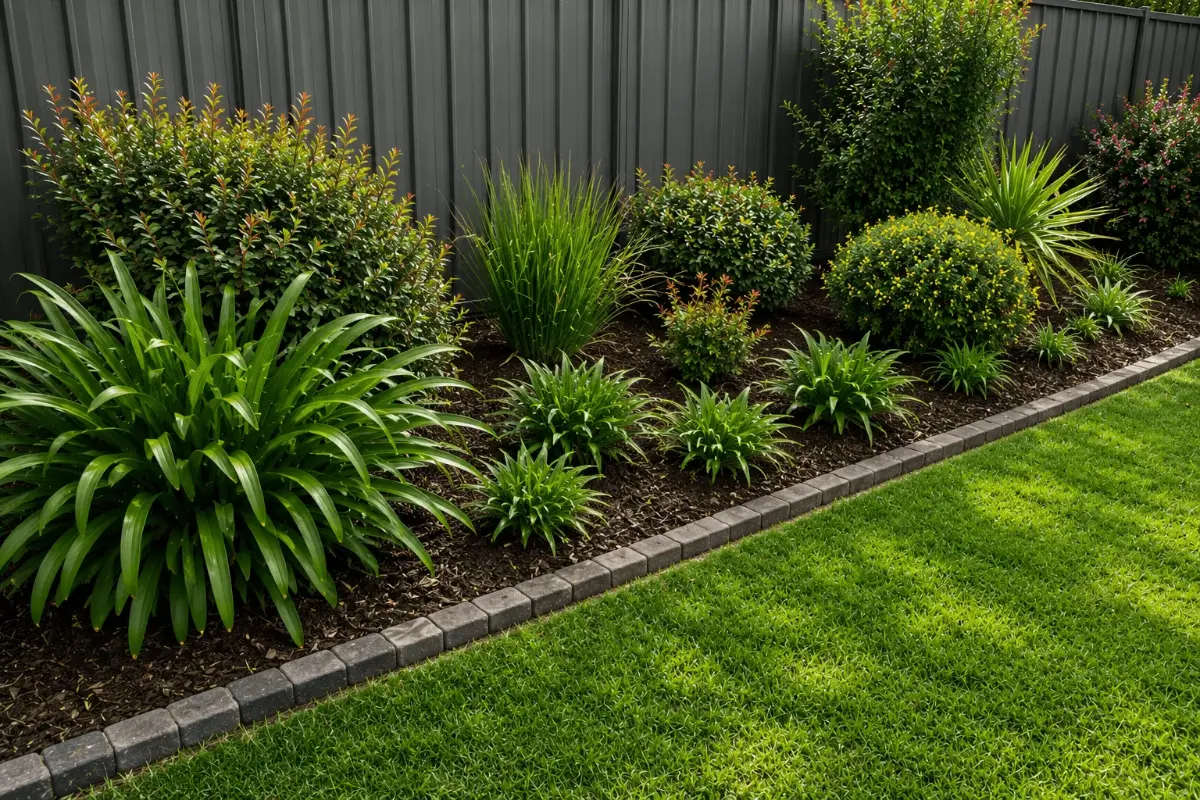 A tidy garden with clean bed edges after maintenance